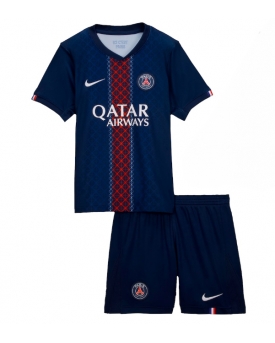 Paris Saint-Germain Maglia Gara Casa Repliche 2025-26 Bambino Maniche Corte